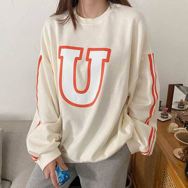 제이에이치스타일 오버핏 U 망토 맨투맨 JHROK340