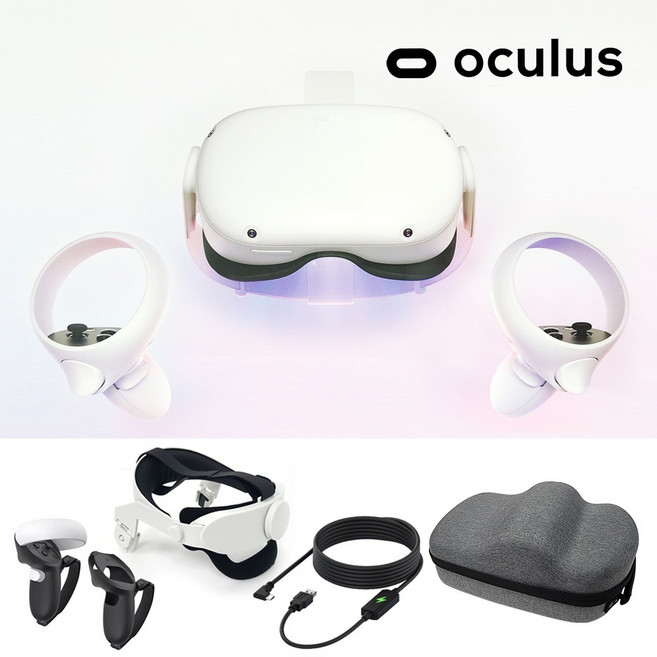 IT_오큘러스 퀘스트2 64GB 다이아몬드패키지 본품+그립+가방+스트랩+케이블 정품/재고보유, 단일옵션, 1개