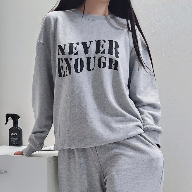 글래드블리스 여성 네버인업 쭈리 오버핏 맨투맨 티셔츠