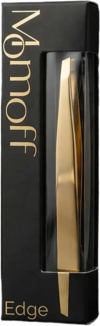 [모모프] 엣지 트위저 족집게 미세털 눈썹 인그로운헤어 제거, 1개, 골드