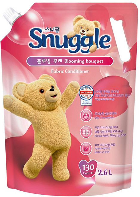 스너글 초고농축 섬유유연제 블루밍 부케 리필, 2.6L, 1개