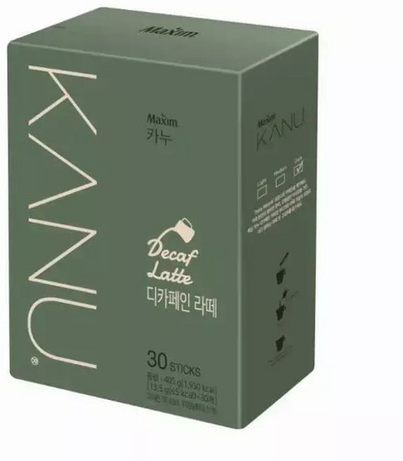 아트박스/오피스큐 카누 디카페인 라떼 13 5g x 30T 동서식품, 30개입, 1개