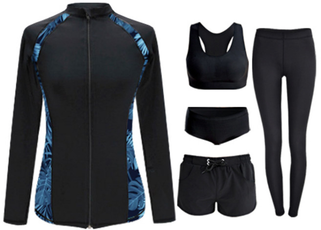 서프라이더 5종 풀세트 여성 프린팅 집업 래쉬가드 빅사이즈 SURFRIDER