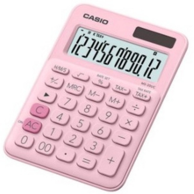 CASIO計算機 MS-20UC 12位元 原廠保固24個月, 櫻花粉, 1個