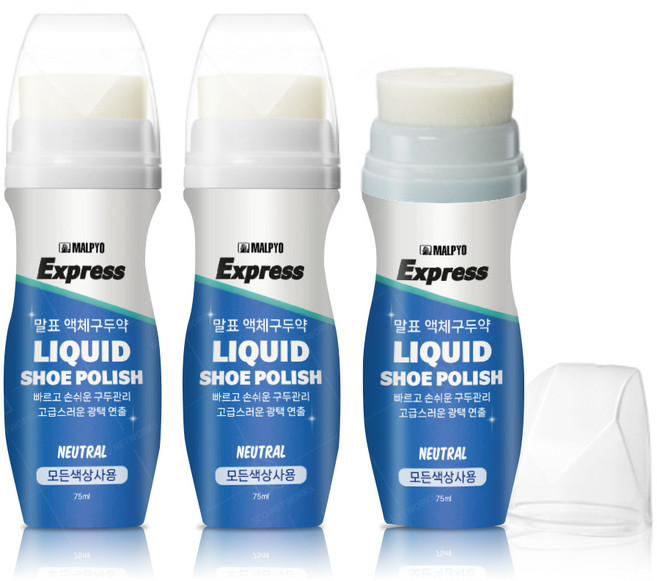 말표 액체 구두약 무색 75ml, 무색(투명), 3개