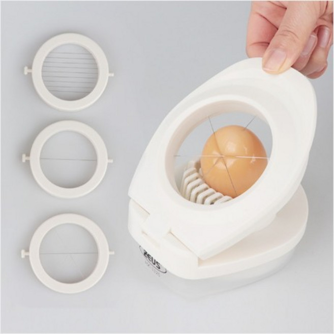 신도 제우스 HX-1125 3in1 계란 에그 절단기 슬라이스 꽃모양 반달 다용도 데코레이션 샐러드 딸기 버섯 키위 아보카도 업소용 가정용, 1개