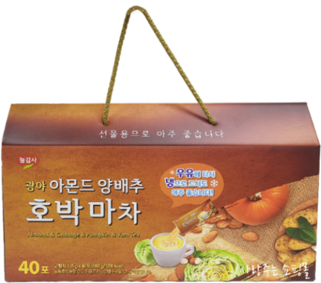 광야식품 아몬드 양배추 호박마차, 25g, 40개입, 9개