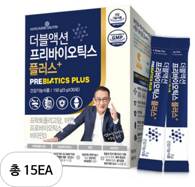 메이준뉴트리 더블액션 프리바이오틱스 플러스, 150g, 15개