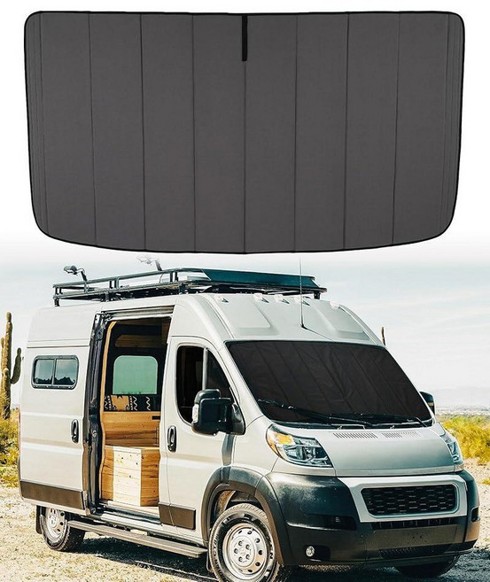 MELIPRON Van Windshield Covers Fit for RAM Promaster 1500/2500/3500 2014-2026 블랙out Privacy & The, Front Windshield