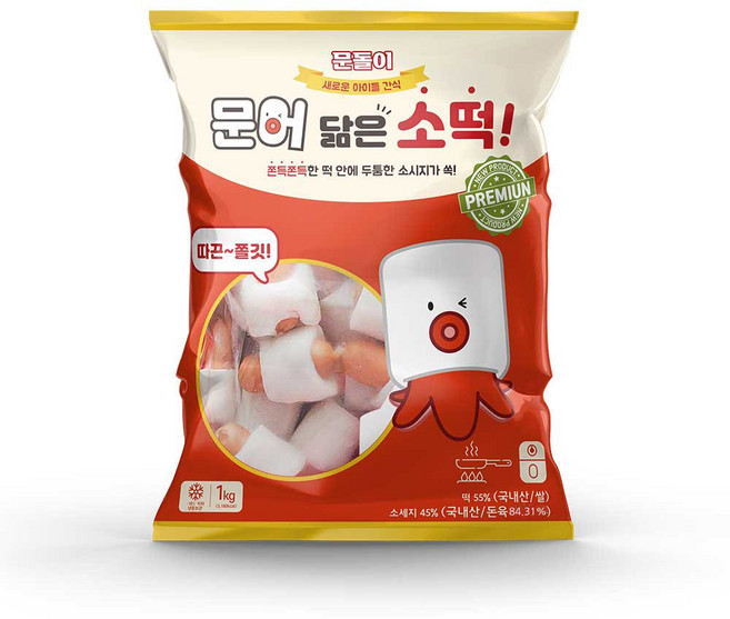 우리쌀로 만든 문어닮은소떡 1kg, 1개