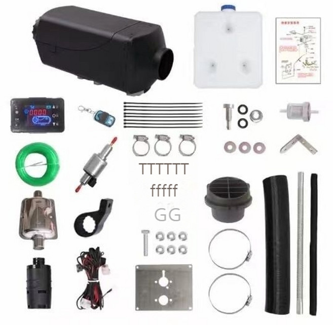 하루샵 24V/12V 차량용 연료 히터 가정용 디젤 차박 캠핑 자동차 이동식 차량용 난방 온풍기 알루미늄, 알루미늄 수직 전기차용