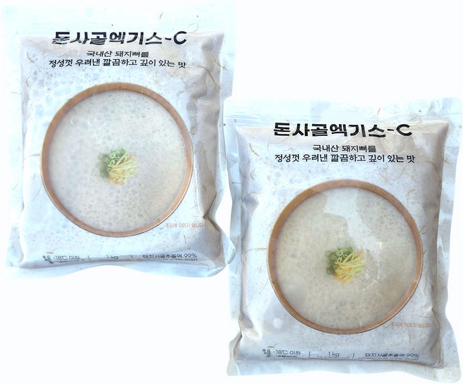 새마원 국내산 돈사골 엑기스-C 1kg 돈골 돼지 순대국 농축액 육수, 2개