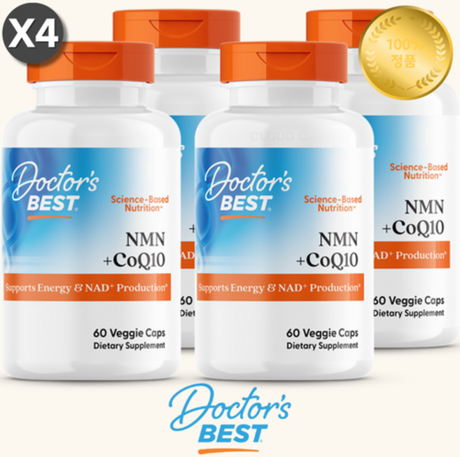 4개 닥터스 베스트 NMN 코엔자임 Q10 300mg 60캡슐 엔엠엔 유비퀴논 영양제
