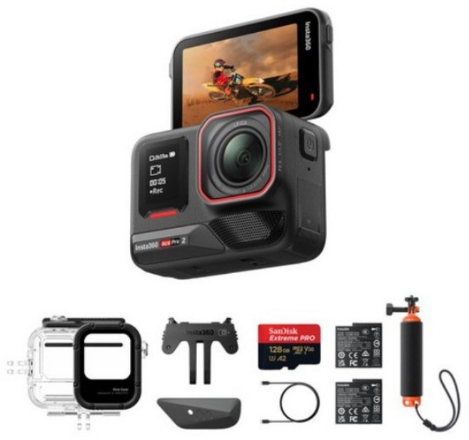 Ace Pro 2 듀얼 배터리 다이브 번들 액션 카메라 세트, 블랙컬러