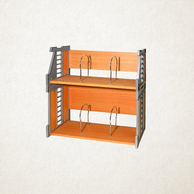 도이 원목 2층 만능 책꽂이 BS-057 사무용 대용량 책상 정리함