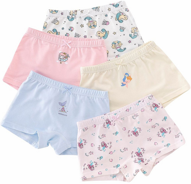 쫑여시 키즈 여아 인어공주 러블리 사각 드로즈 팬티 5종 A758