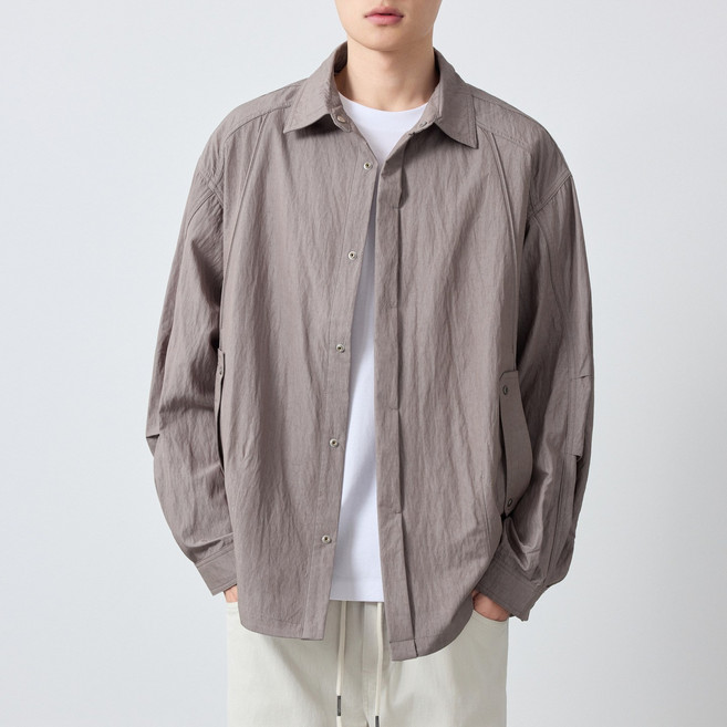 墨麥客男裝美式休閒肌理夾克男2026春季新款結構拼接外套男81620.