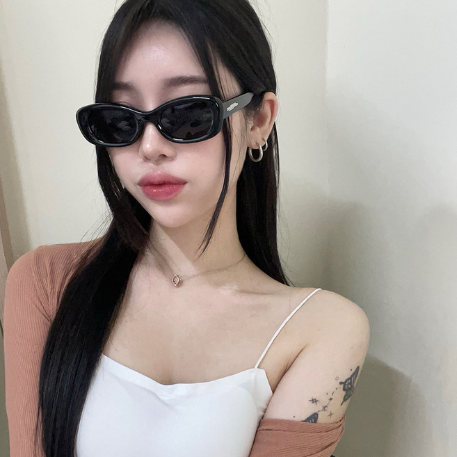 VANANA2 남녀공용 라운딩 사각 포인트 선글라스