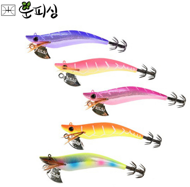 운피싱 이카포스 케이무라 팁런 에기 카본바늘 장착, 1개, 32g, 마블 옐로우