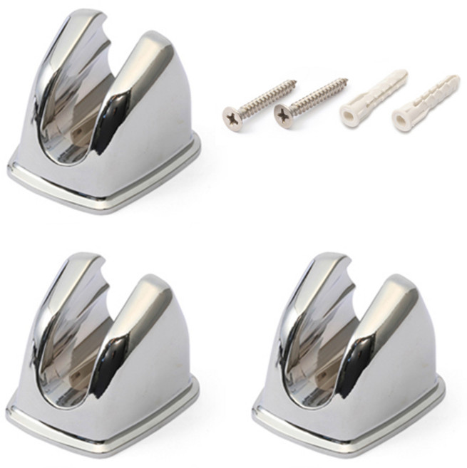 정담 국산 샤워기 거치대 홀더 3개 1 set, 실버