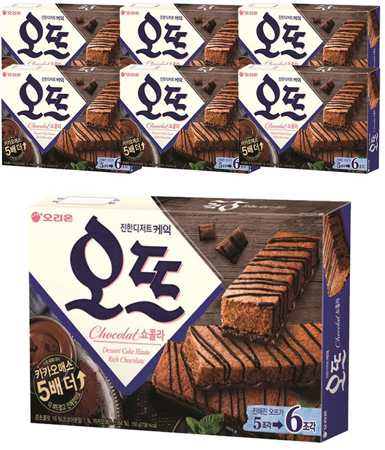 오리온 오뜨 쇼콜라, 150g, 6개