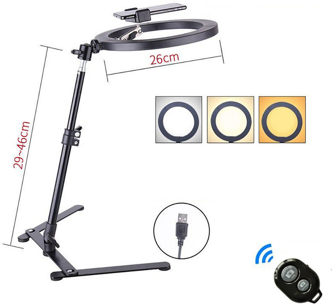 온코 북스캐너 거치대 스탠드 문서 책스캔 촬영 북스캔, 책상 촬영 스탠드 USB 보조 조명 26CM 포함 +