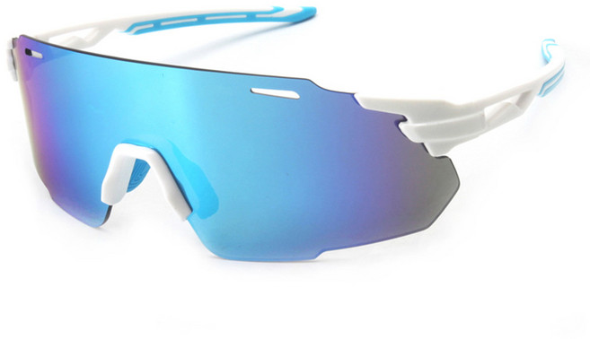 포디태 아시안핏 스포츠 편광 고글 초경량 선글라스 남녀공용, 1세트, 아이스 블루