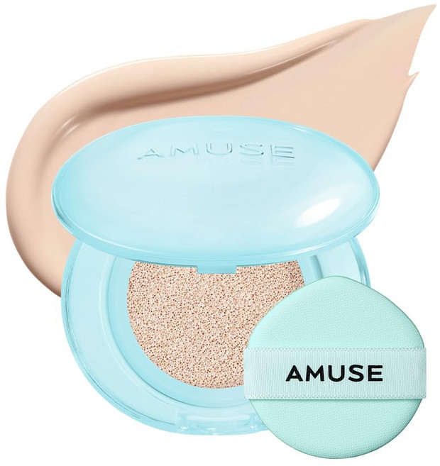 SPF50+ PA++++ AMUSE(아뮤즈) 에어리포어 커버 쿠션(1.5 내츄럴 본품) 쿠션 펀데