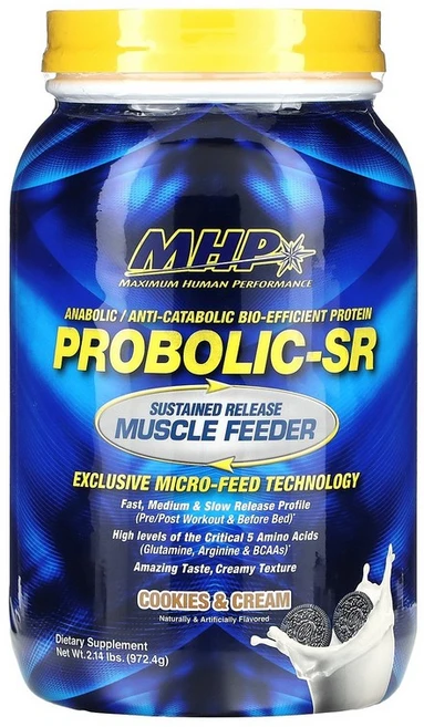맥시멈 휴먼 퍼포먼스 MHP Probolic-SR 쿠키 앤 크림 972.4g2.14lb123523원산지:기타, 1개, 970g - 쿠팡