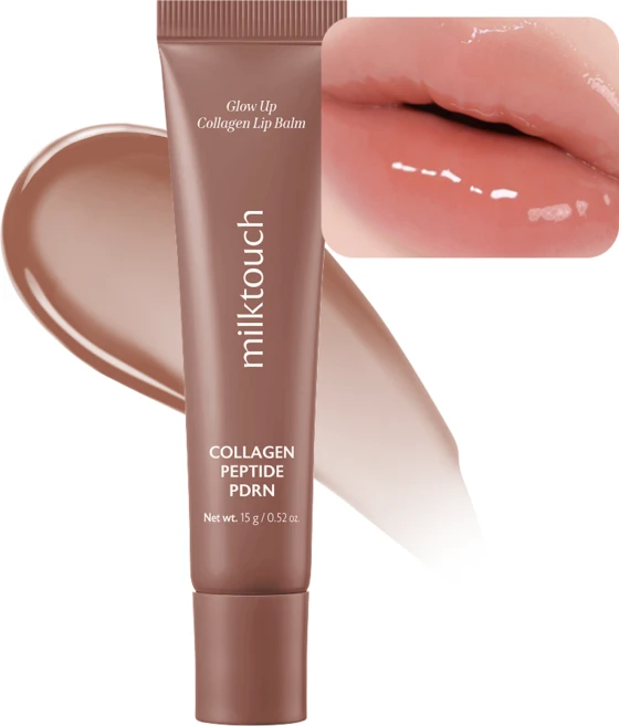 밀크터치 글로우 업 콜라겐 립밤, 1개, 15g, 4호 카라멜퐁듀 - 쿠팡