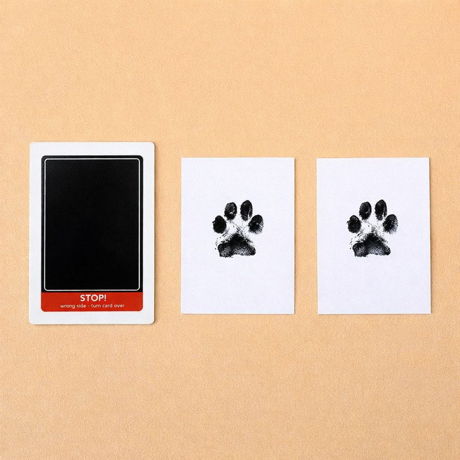 반려동물 발도장 키트 DIY 셀프 손도장, 1세트, S형 (8x12.5cm)