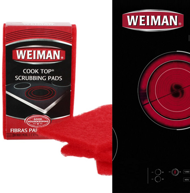 와이만 전기레인지 인덕션클리너 세정제 전용수세미 3EA