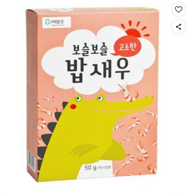 바다모음 보슬보슬 고소한 밥새우, 새우맛, 4개, 50g
