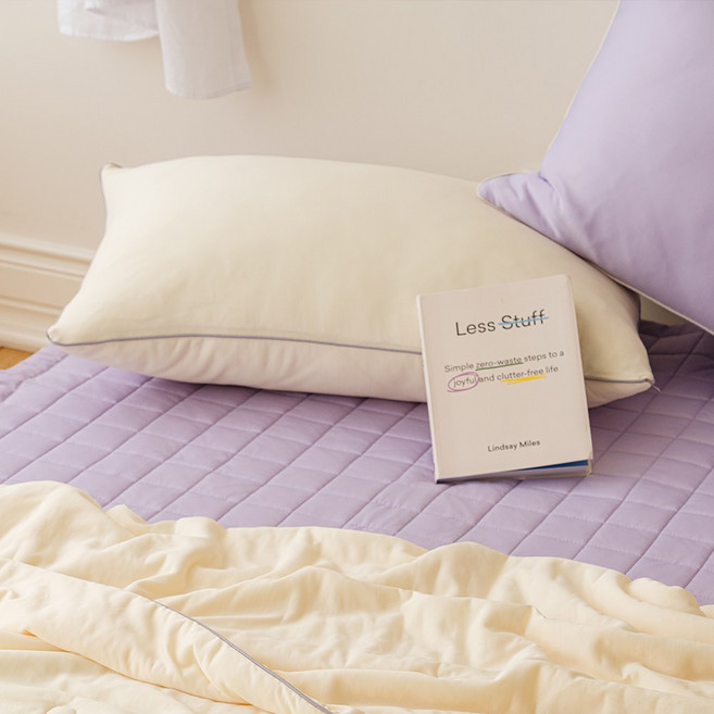 냉감 여름 쿨 베개커버 2p, 아이싱 레몬