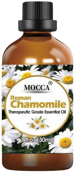 MOCCA 로만 카모마일 에센셜 오일(100% 순수 및 천연 - 희석되지 않음) 치료 등급 거대한 1온스., 01 1 bottle