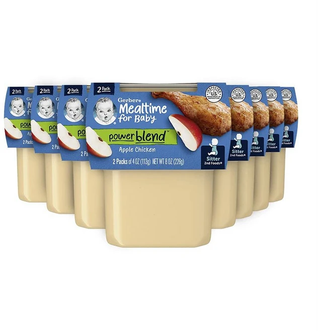 거버 이유식 밀타임 파워블렌드 애플 치킨 Gerber Baby Food 2nd Foods Dinner Apple, -, 113g, 1개 - 쿠팡