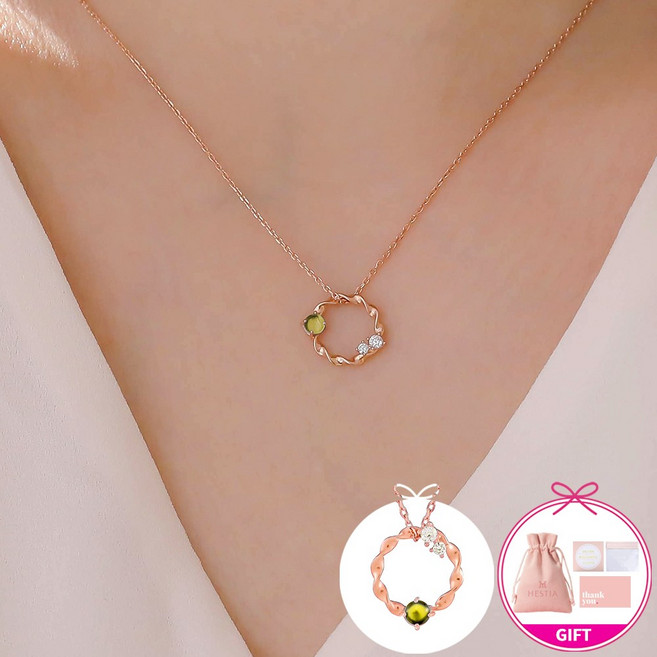 Ayaan 925 Silver Necklace [탄생석8월/전체925실버목걸이/HTJK-51615_08]