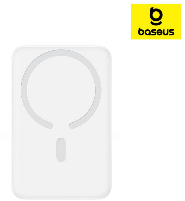 베이스어스 맥세이프 보조배터리 10000mAh 초고속충전 22.5W FM11, 화이트 [50192]