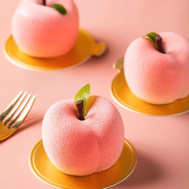 과일모양 무스케이크 실리콘 틀 몰드 디저트 사과 망고 과일 젤리 카페, 16.배 15개, 1개