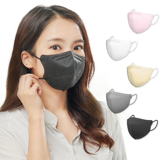 프랜드리 KF94 새부리형 마스크, 50개입, 1개, 대형 블랙