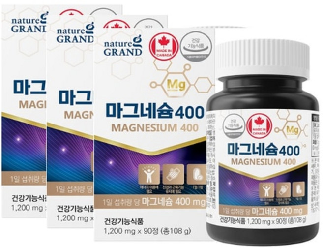 그린코어 마그네슘400 1200mg x 90정 x 3개, 1개