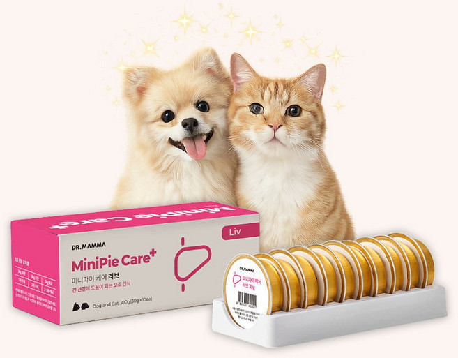 닥터맘마 미니파이케어 저지방 저단백 강아지 고양이 처방간식, 리브(간건강) 10개입, 1개, 30g
