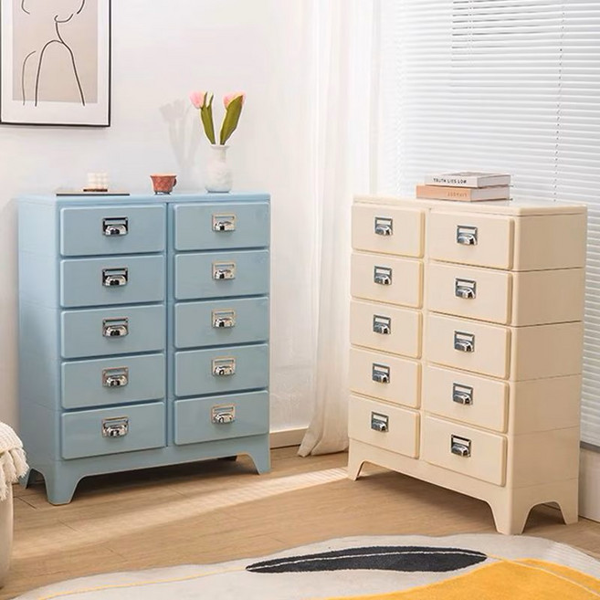 로얄다이아 더블 글로시 캐비넷 서랍장, 5단, 코랄