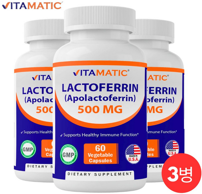 장용성 락토페린 면역력 높이는 다이어트 유산균 고함량 6개월, 3개, 60정