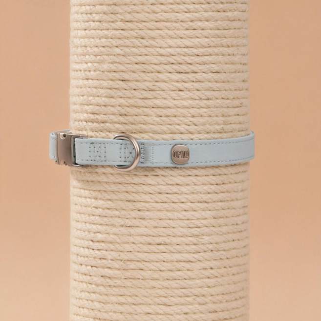 오미드 강아지 목줄 중형견 소형견 부드러운 산책 데이지 워키 목줄 액상실리콘 재질 방수 목줄, 1개, 블루그린 배색 (목줄)