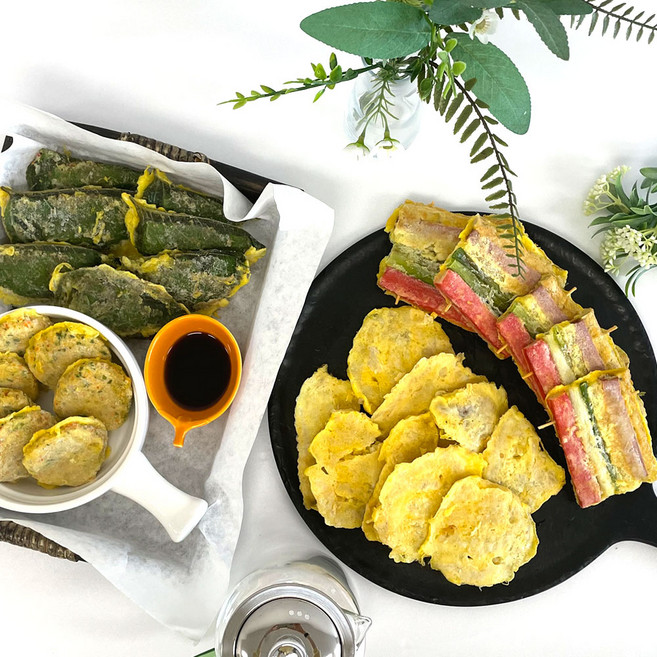 쏘굿 수제 모듬전 4종(6봉) 깻잎전 완자전(2봉) 명태전(2봉) 꼬지전, 1세트, 1.65kg