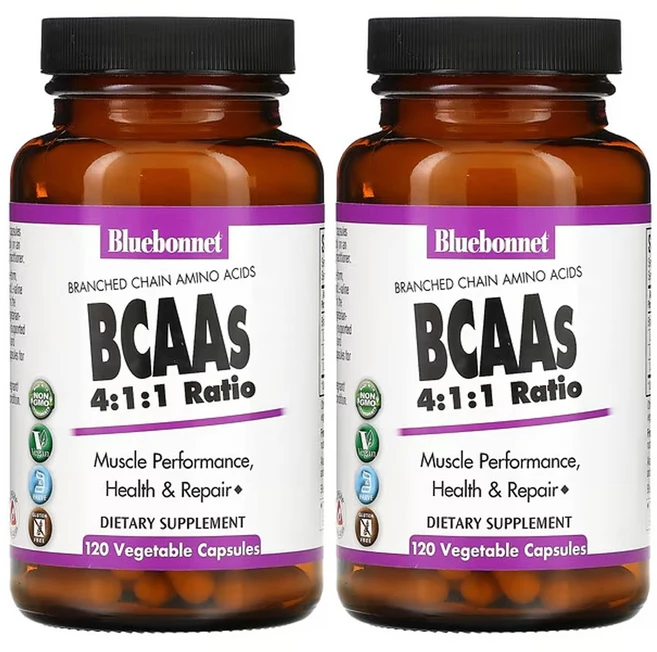 블루보넷 뉴트리션 BCAA 4:1:1 비율 베지 캡슐 120정, 2개 - 쿠팡