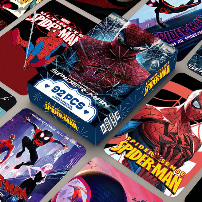 파이더맨 포토카드 콜렉션 고화질 캐릭터 카드 엽서 스티커 선물 JL, 1세트, Spider-Man