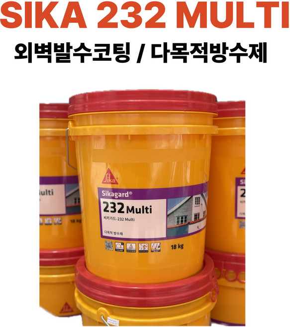 씨카 씨카가드 232 멀티 발수코팅제 18KG, 1개, 반광유백색(건조시투명)