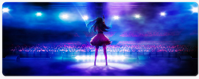 최애의아이 만화 마우스장패드 L 2XL 데스크매트, 01.최애_L(800x300x4), 1개